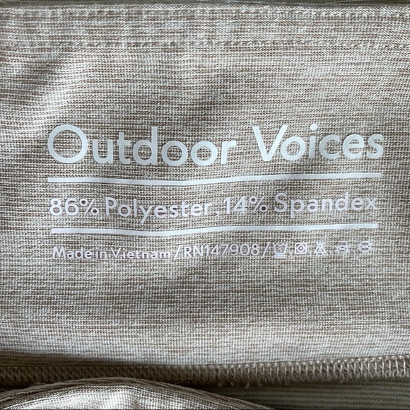 Outdoor Voices Tri-Tone Color block 7/8 Leggings M - Picture 7 of 9